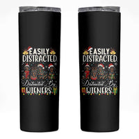 Christmas Dachshund Skinny Tumbler Funny Easily Distracted By Wieners