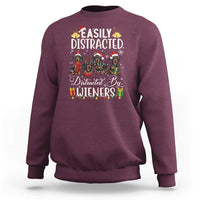 Christmas Dachshund Sweatshirt Funny Easily Distracted By Wieners - Wonder Print Shop