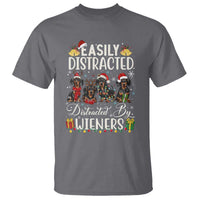Christmas Dachshund T Shirt Funny Easily Distracted By Wieners - Wonder Print Shop