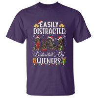 Christmas Dachshund T Shirt Funny Easily Distracted By Wieners - Wonder Print Shop