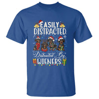 Christmas Dachshund T Shirt Funny Easily Distracted By Wieners - Wonder Print Shop