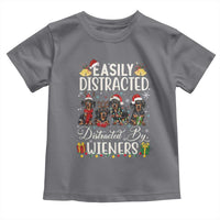 Christmas Dachshund Toddler T Shirt Funny Easily Distracted By Wieners - Wonder Print Shop