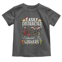 Christmas Dachshund Toddler T Shirt Funny Easily Distracted By Wieners - Wonder Print Shop