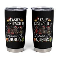 Christmas Dachshund Tumbler Cup Funny Easily Distracted By Wieners