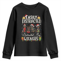 Christmas Dachshund Youth Sweatshirt Funny Easily Distracted By Wieners - Wonder Print Shop