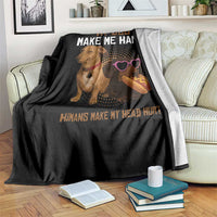 Funny Dachshund Dog Meme Throw Blanket My Dog Make Me Happy - Wonder Print Shop