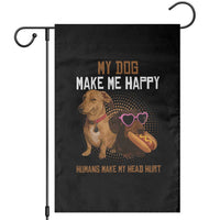 Funny Dachshund Dog Meme Garden Flag My Dog Make Me Happy - Wonder Print Shop