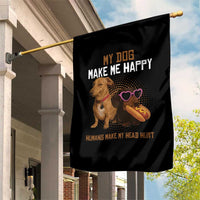 Funny Dachshund Dog Meme Garden Flag My Dog Make Me Happy - Wonder Print Shop