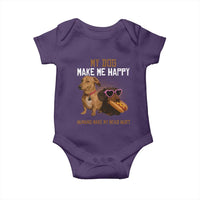 Funny Dachshund Dog Meme Baby Onesie My Dog Make Me Happy - Wonder Print Shop