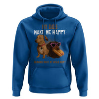 Funny Dachshund Dog Meme Hoodie My Dog Make Me Happy - Wonder Print Shop