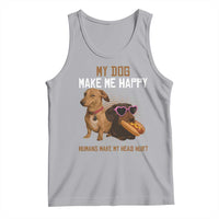 Funny Dachshund Dog Meme Tank Top My Dog Make Me Happy - Wonder Print Shop
