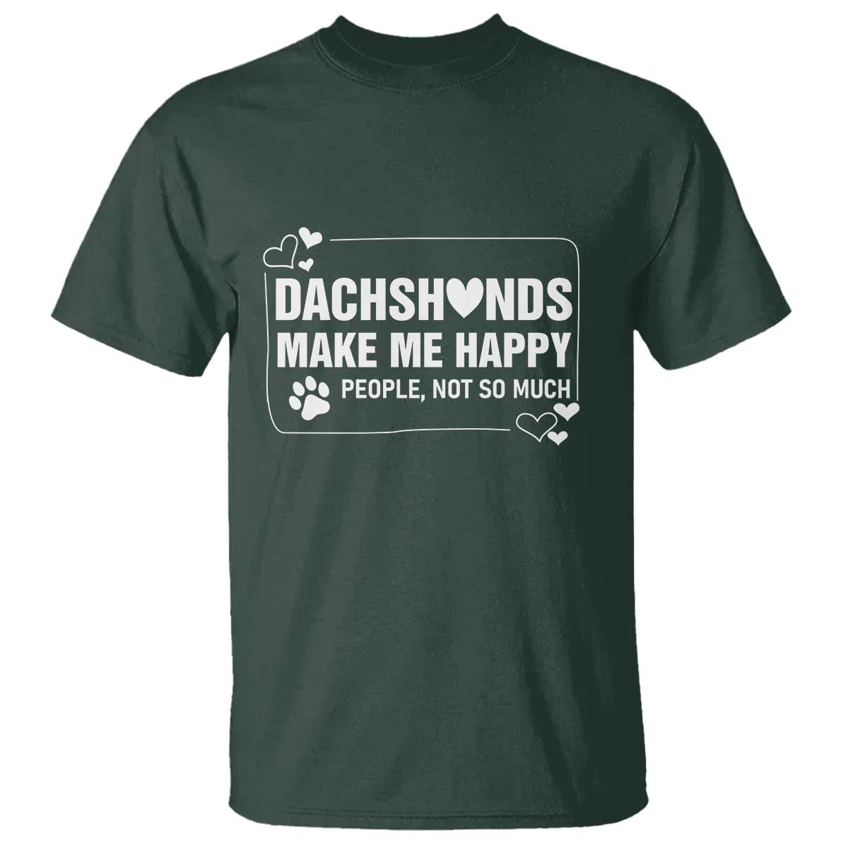 Dog Lover T Shirt Dachshunds Make Me Happy Quote - Wonder Print Shop