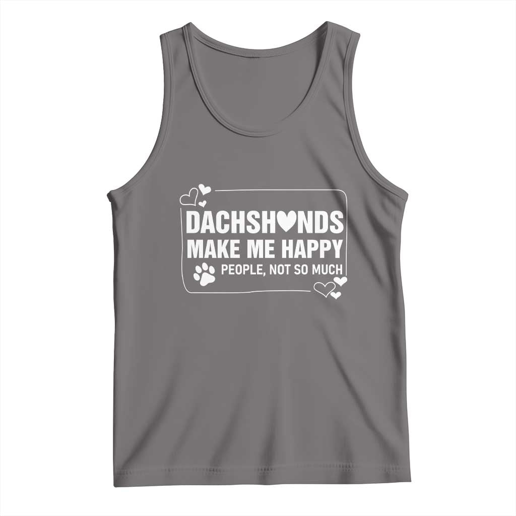 Dog Lover Tank Top Dachshunds Make Me Happy Quote - Wonder Print Shop