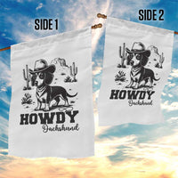 Funny Cowboy Dog Garden Flag Howdy Dachshund Vintage Western - Wonder Print Shop
