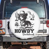 Funny Cowboy Dog Spare Tire Cover Howdy Dachshund Vintage Western - Wonder Print Shop