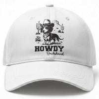Funny Cowboy Dog Baseball Cap Howdy Dachshund Vintage Western