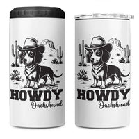 Funny Cowboy Dog 4 in 1 Can Cooler Tumbler Howdy Dachshund Vintage Western