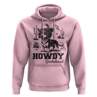 Funny Cowboy Dog Hoodie Howdy Dachshund Vintage Western - Wonder Print Shop