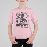 Funny Cowboy Dog T Shirt For Kid Howdy Dachshund Vintage Western - Wonder Print Shop