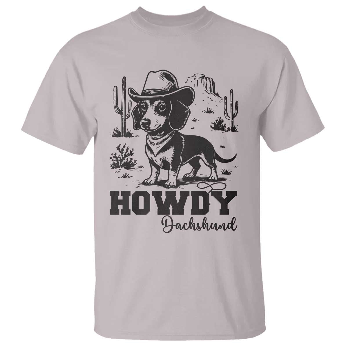 Funny Cowboy Dog T Shirt Howdy Dachshund Vintage Western - Wonder Print Shop