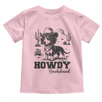 Funny Cowboy Dog Toddler T Shirt Howdy Dachshund Vintage Western - Wonder Print Shop