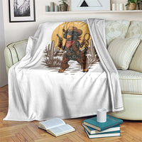 Funny Dachshund Cowboy Throw Blanket Western Wiener Dog - Wonder Print Shop
