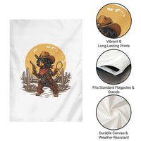 Funny Dachshund Cowboy Garden Flag Western Wiener Dog - Wonder Print Shop