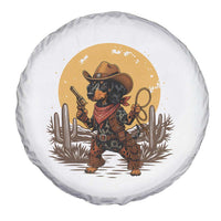 Funny Dachshund Cowboy Spare Tire Cover Western Wiener Dog - Wonder Print Shop