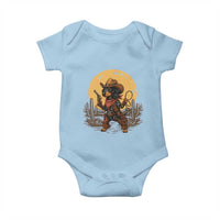 Funny Dachshund Cowboy Baby Onesie Western Wiener Dog - Wonder Print Shop