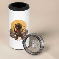 Funny Dachshund Cowboy 4 in 1 Can Cooler Tumbler Western Wiener Dog