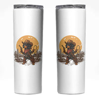 Funny Dachshund Cowboy Skinny Tumbler Western Wiener Dog