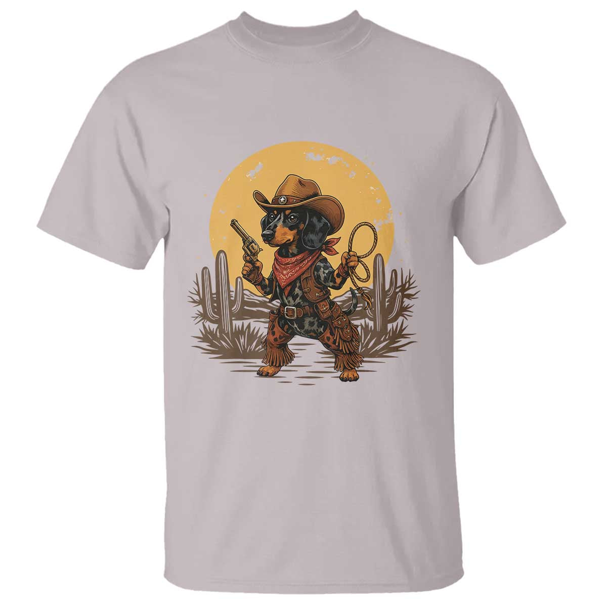 Funny Dachshund Cowboy T Shirt Western Wiener Dog - Wonder Print Shop