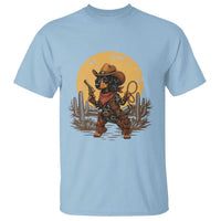 Funny Dachshund Cowboy T Shirt Western Wiener Dog - Wonder Print Shop