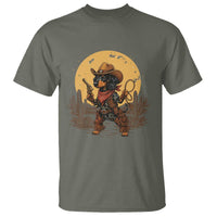 Funny Dachshund Cowboy T Shirt Western Wiener Dog - Wonder Print Shop