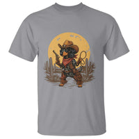 Funny Dachshund Cowboy T Shirt Western Wiener Dog - Wonder Print Shop