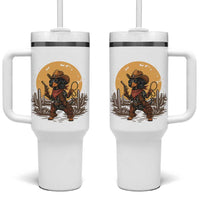 Funny Dachshund Cowboy Tumbler With Handle Western Wiener Dog