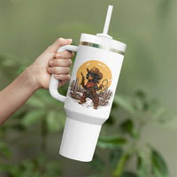 Funny Dachshund Cowboy Tumbler With Handle Western Wiener Dog