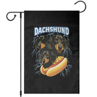 Dog Meme Garden Flag Funny Dachshund Dog In A Hot Dog Costume - Wonder Print Shop