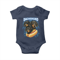 Dog Meme Baby Onesie Funny Dachshund Dog In A Hot Dog Costume - Wonder Print Shop