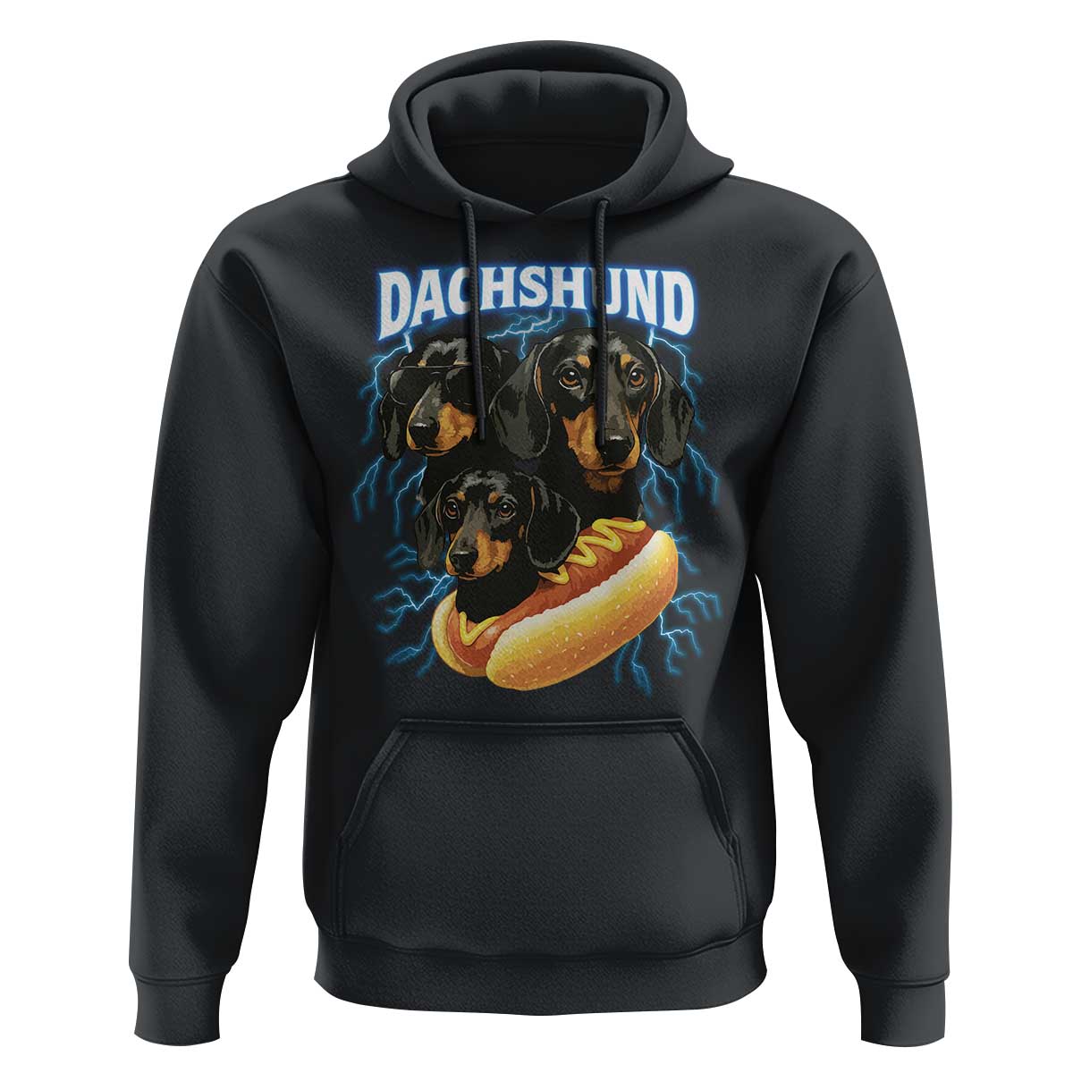 Dog Meme Hoodie Funny Dachshund Dog In A Hot Dog Costume - Wonder Print Shop