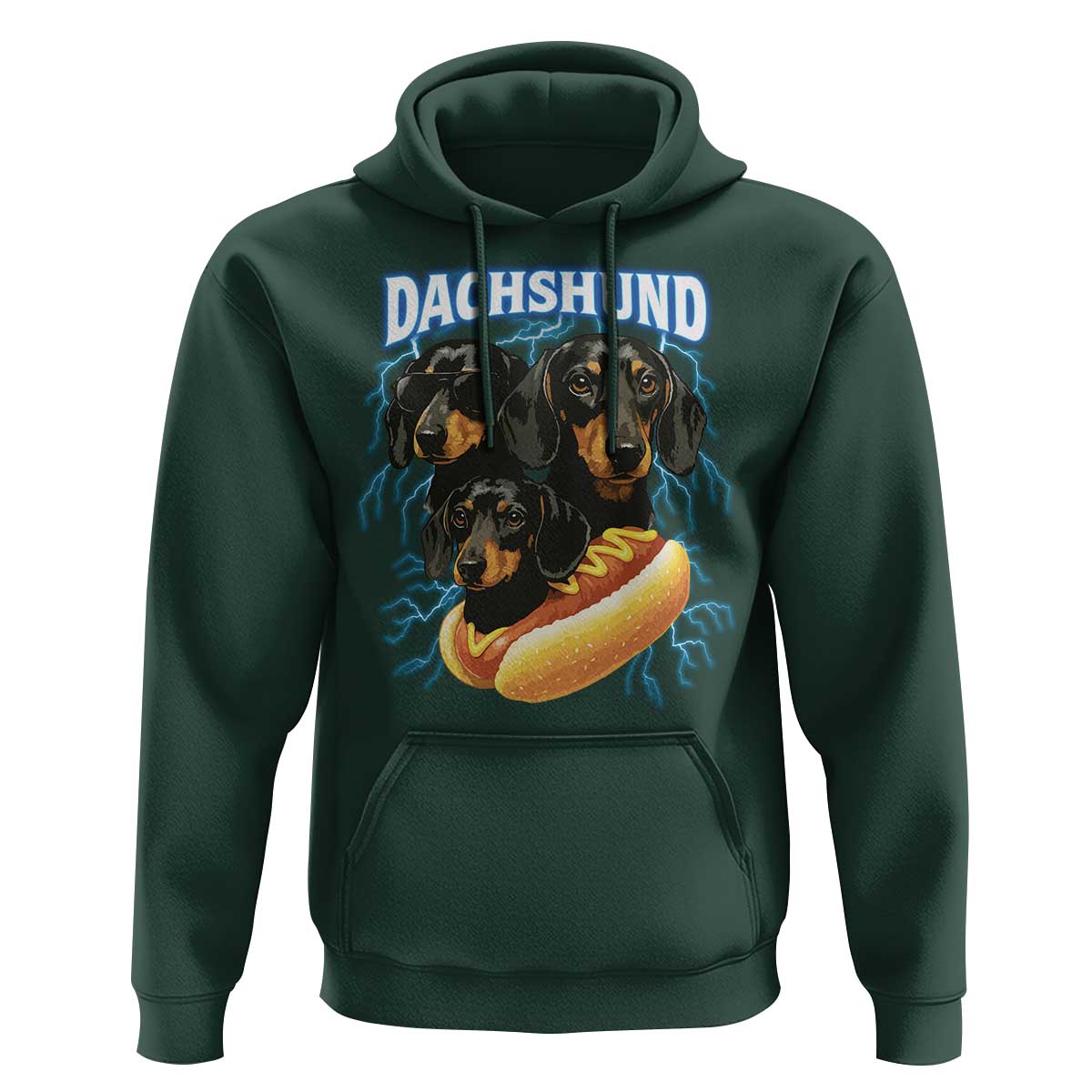 Dog Meme Hoodie Funny Dachshund Dog In A Hot Dog Costume - Wonder Print Shop