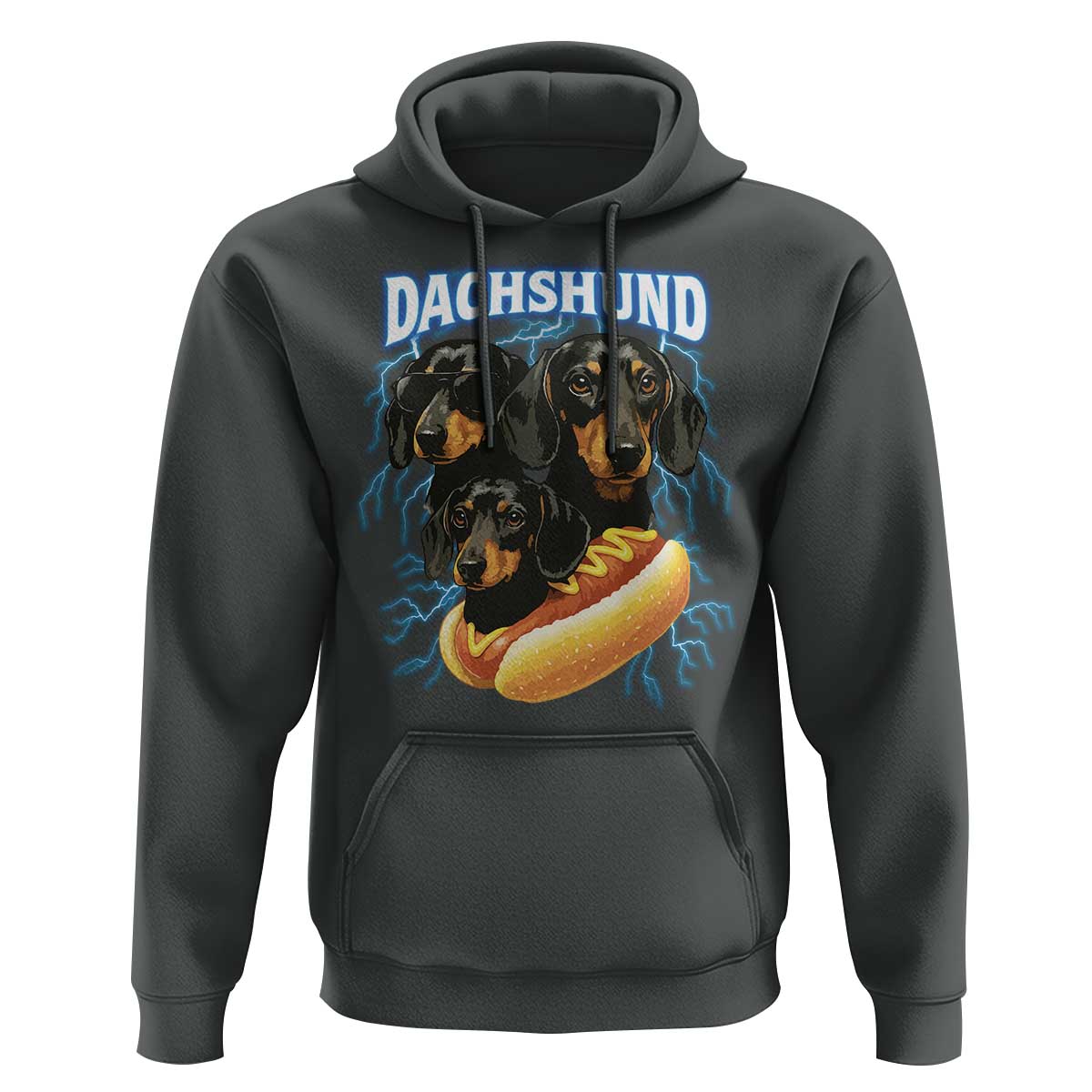 Dog Meme Hoodie Funny Dachshund Dog In A Hot Dog Costume - Wonder Print Shop