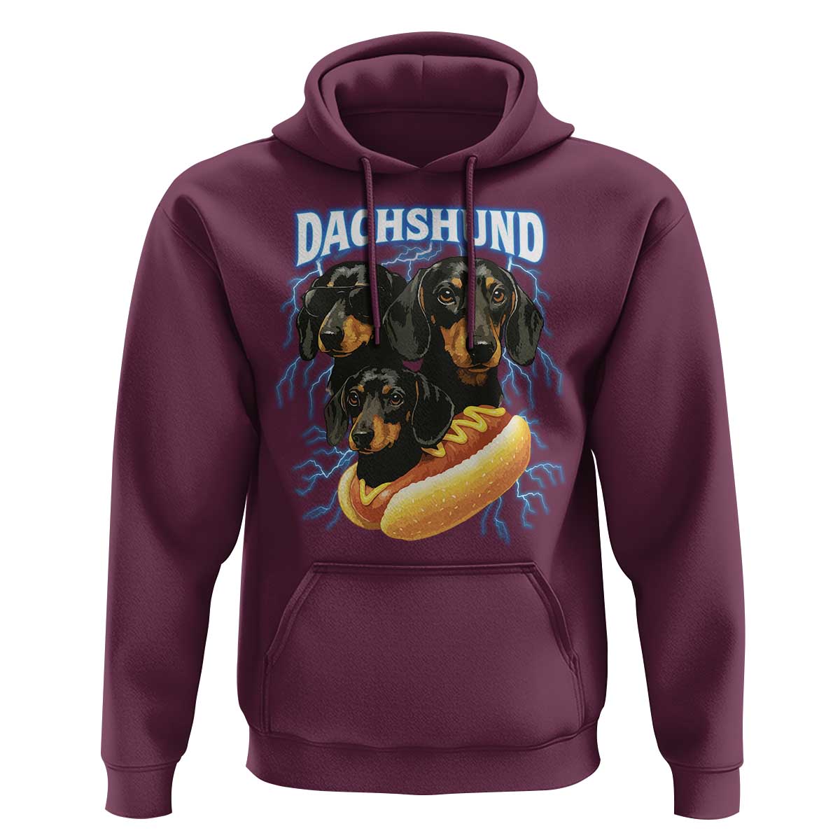 Dog Meme Hoodie Funny Dachshund Dog In A Hot Dog Costume - Wonder Print Shop