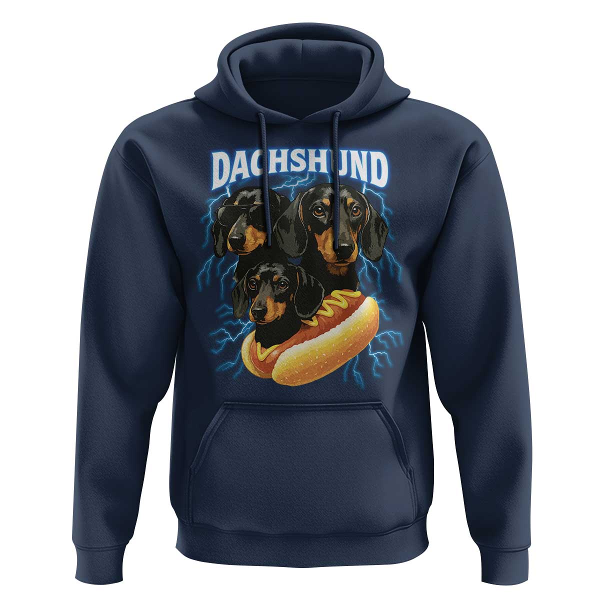 Dog Meme Hoodie Funny Dachshund Dog In A Hot Dog Costume - Wonder Print Shop