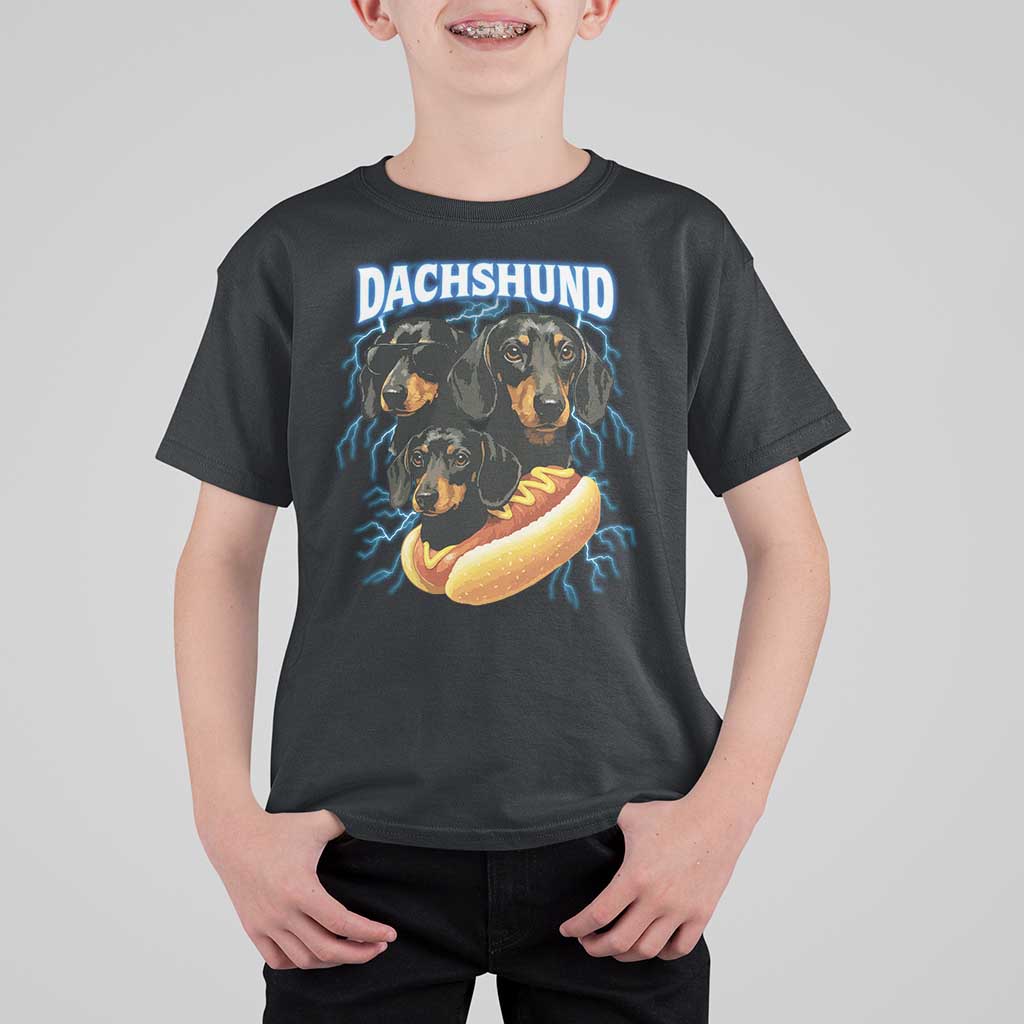 Dog Meme T Shirt For Kid Funny Dachshund Dog In A Hot Dog Costume - Wonder Print Shop