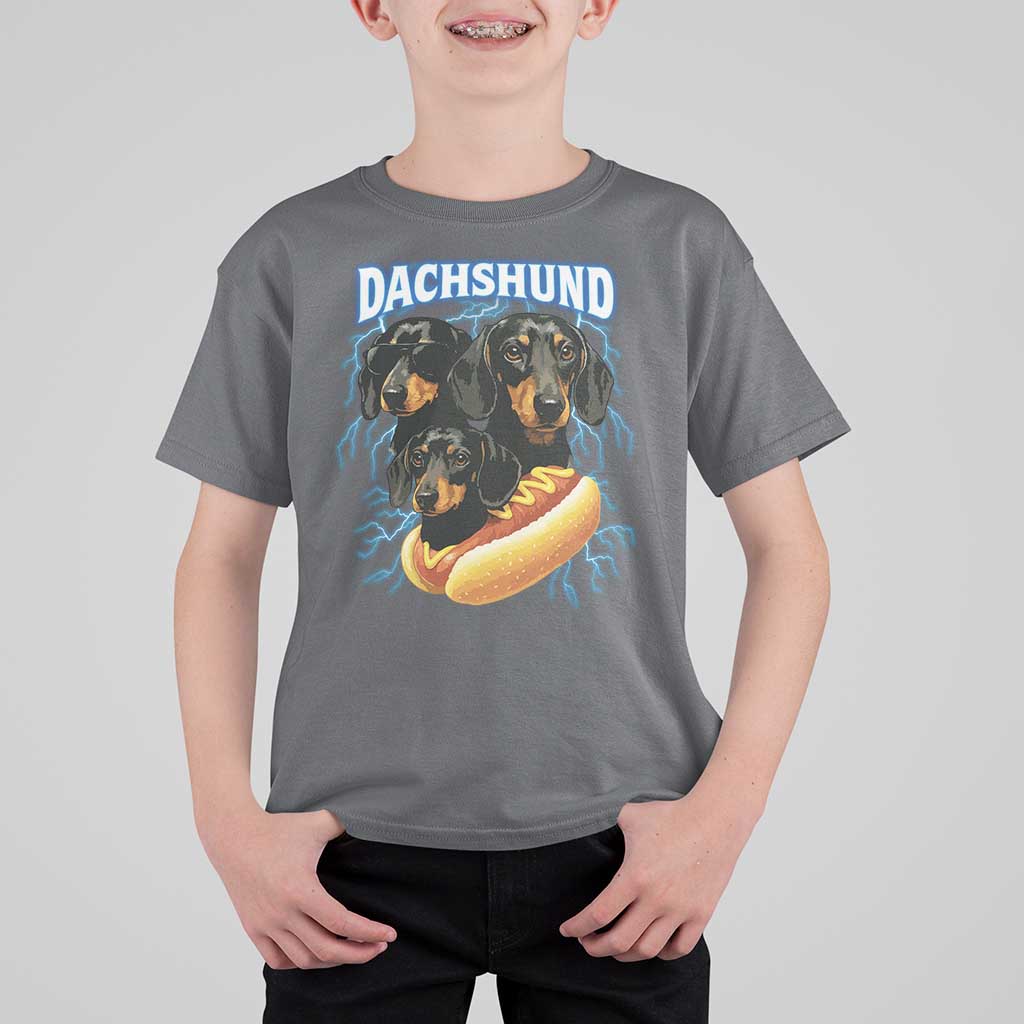 Dog Meme T Shirt For Kid Funny Dachshund Dog In A Hot Dog Costume - Wonder Print Shop
