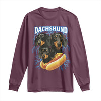 Dog Meme Long Sleeve Shirt Funny Dachshund Dog In A Hot Dog Costume - Wonder Print Shop