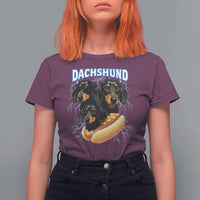 Dog Meme T Shirt For Women Funny Dachshund Dog In A Hot Dog Costume - Wonder Print Shop