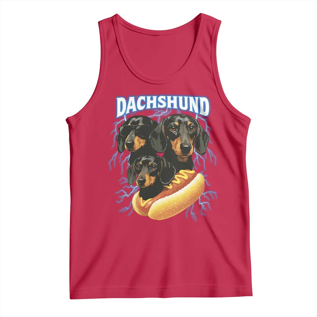 Dog Meme Tank Top Funny Dachshund Dog In A Hot Dog Costume - Wonder Print Shop