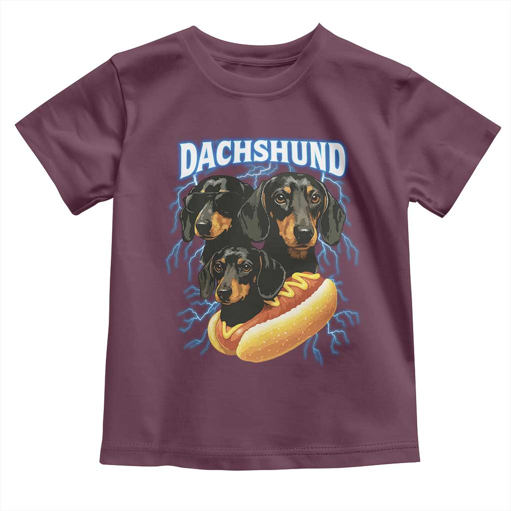 Dog Meme Toddler T Shirt Funny Dachshund Dog In A Hot Dog Costume - Wonder Print Shop